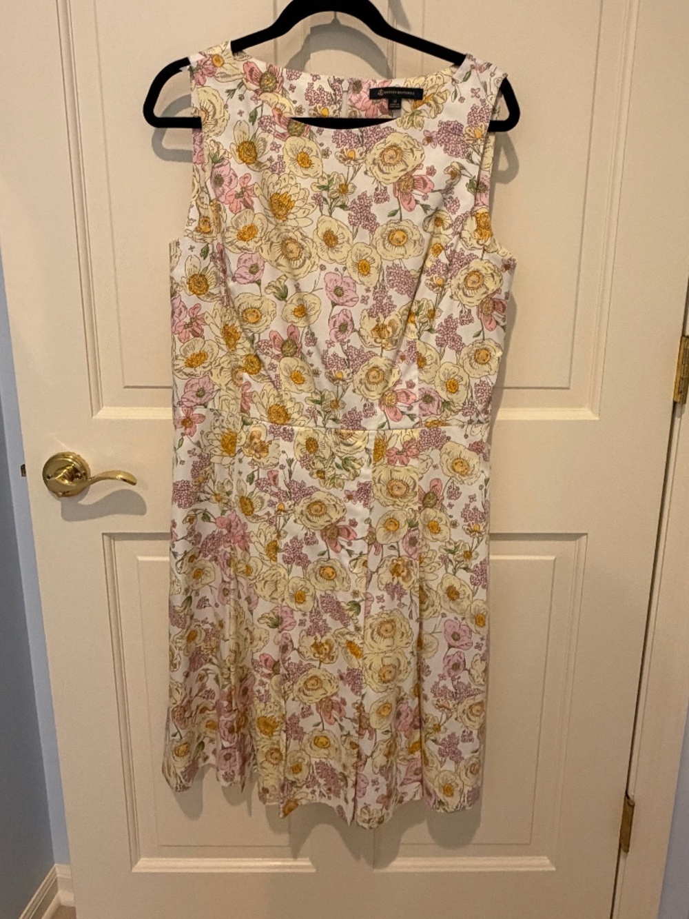 Brooks Brothers Floral Sleeveless Dress | Size 14